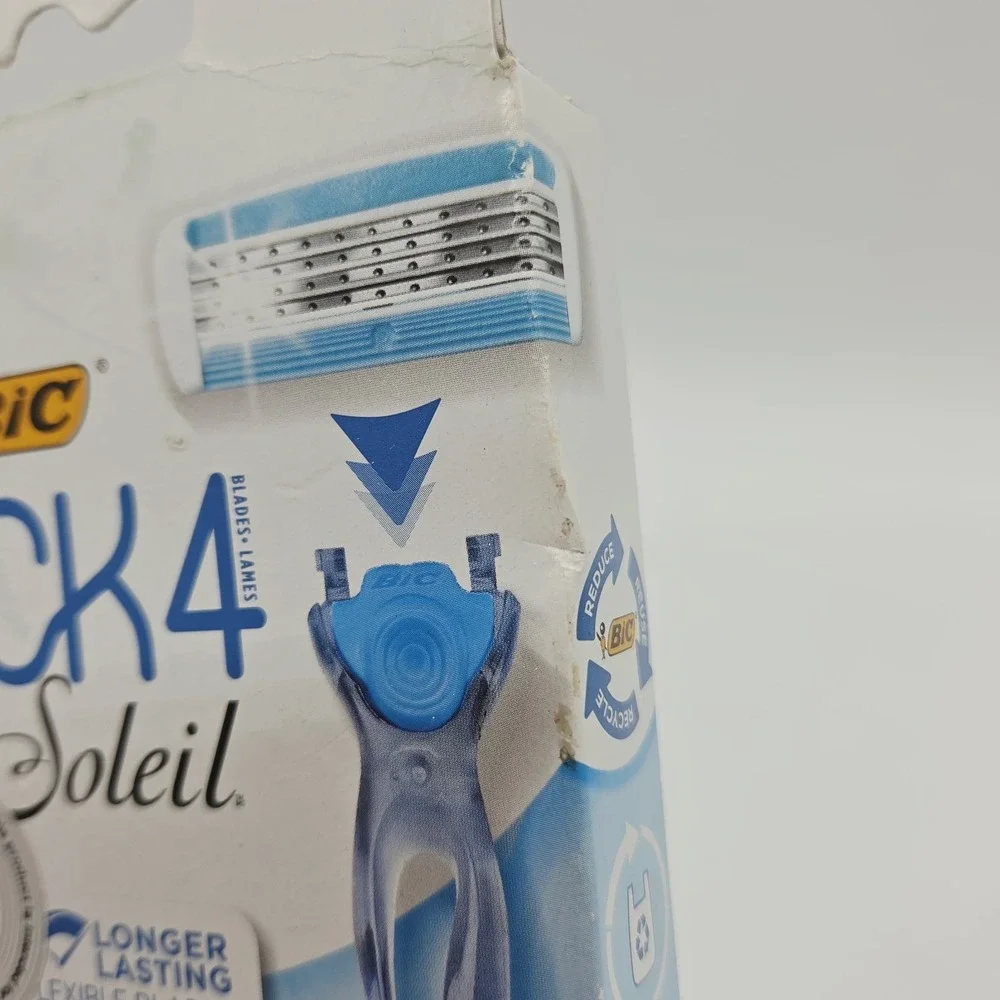 BIC Click4 Soleil Women's Razor + 4 Flexible Blade Cartridges – Smooth Shave